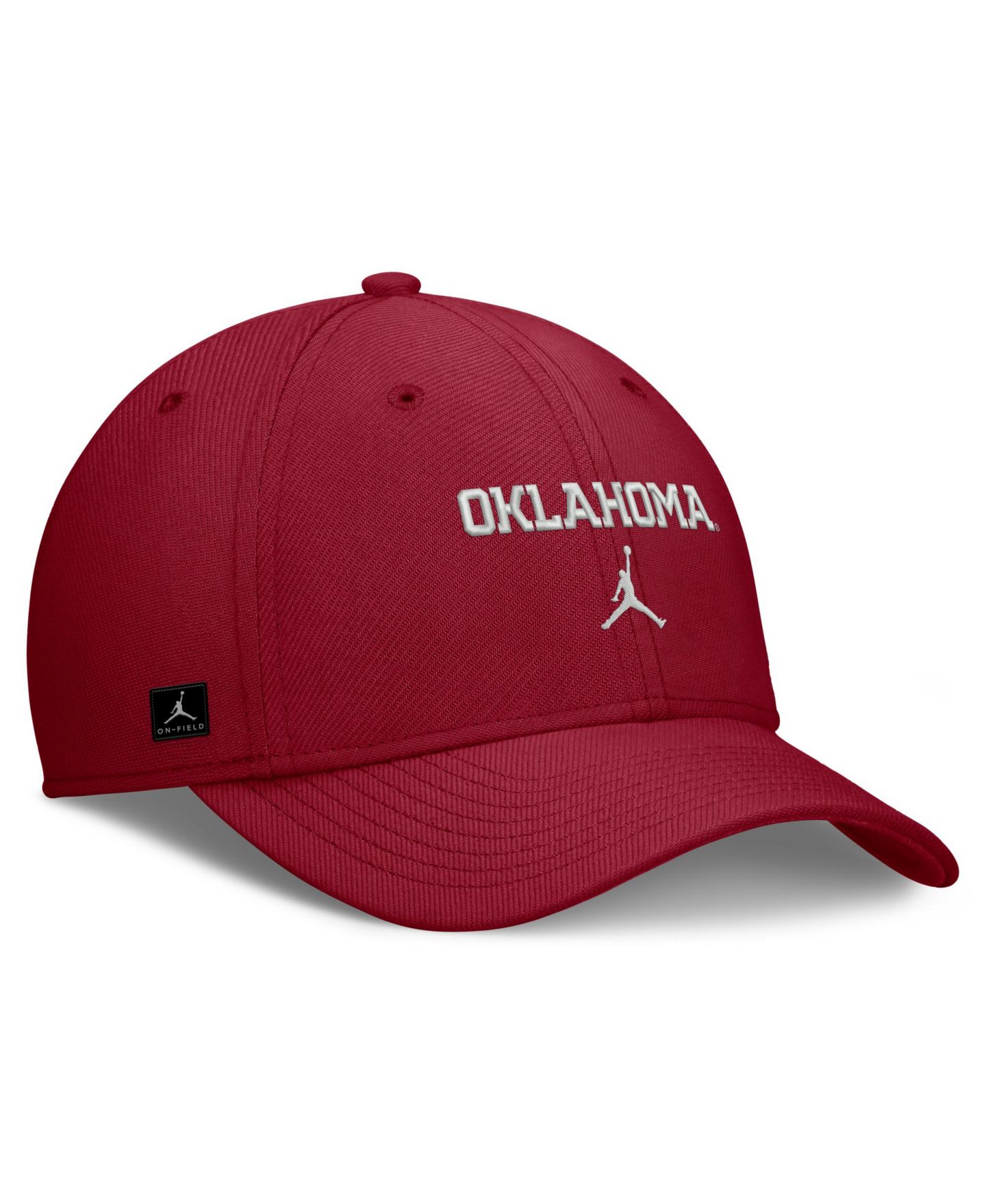 Мужская кепка Jordan Crimson Oklahoma Sooners Rise On-Field SwooshFlex Dri-FIT Flex Hat — фото 3