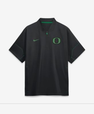 Men's Black Oregon Ducks 2026 Sideline Short Sleeve Quarter-Zip Coach Jacket