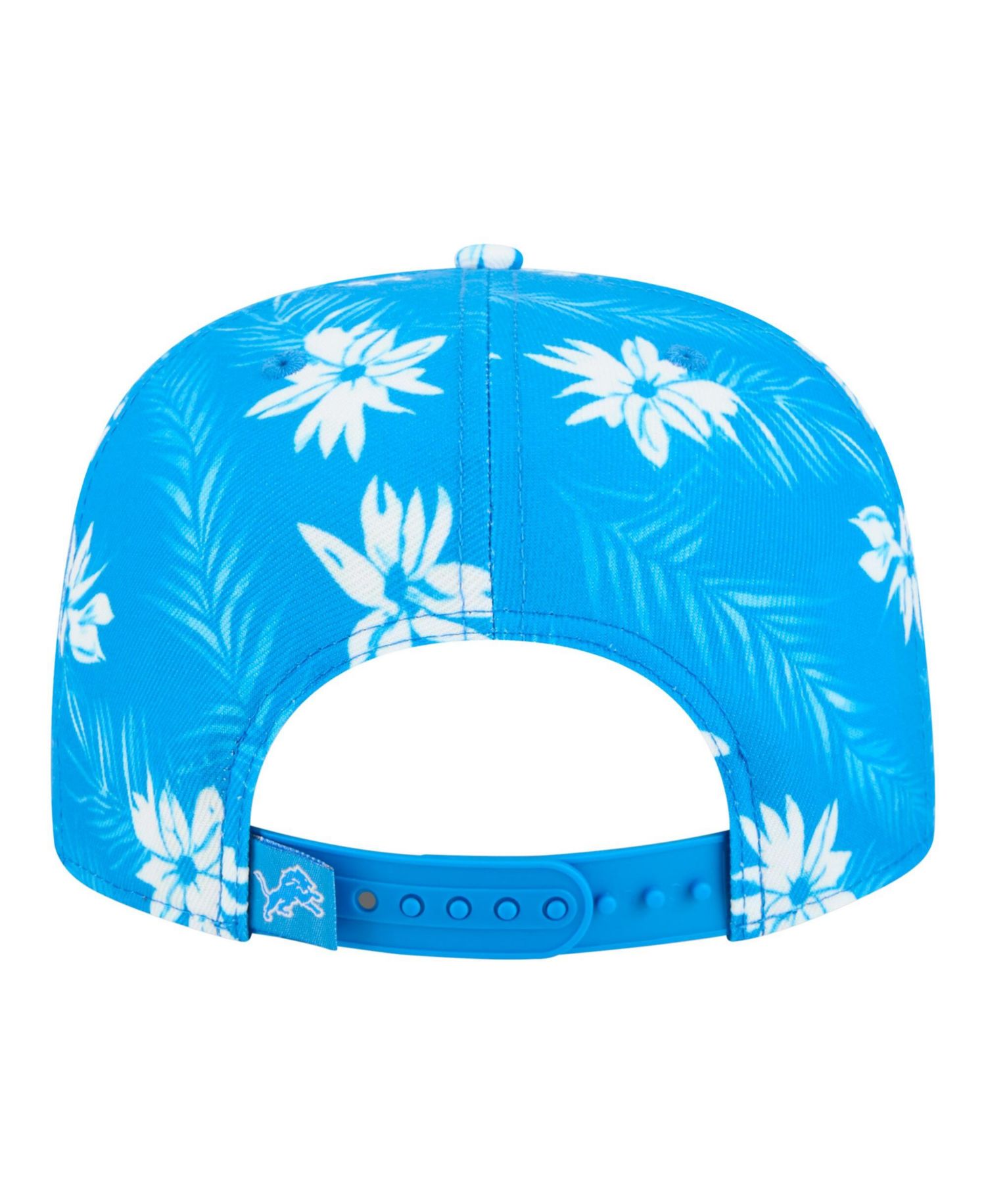Men's Blue Detroit Lions Palm Print A-Frame 9FIFTY Snapback Hat