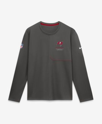 Men's Pewter Tampa Bay Buccaneers Sideline Coaches UV Dri-FIT Long Sleeve Shirt