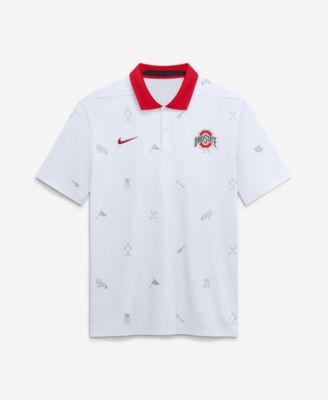 Men's White Ohio State Buckeyes Vapor Pattern Dri-FIT Polo Shirt
