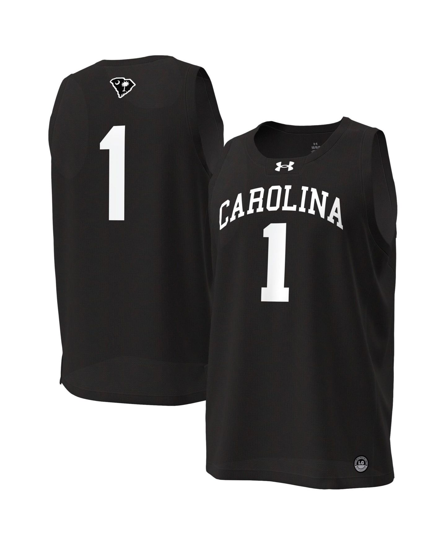 Мужской топ Under Armour Black South Carolina Gamecocks 1 Replica Basketball Jersey — фото 1
