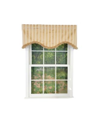 Nugett Trimmed Cornice Window Valance 100% Cotton Lined Rod Pocket