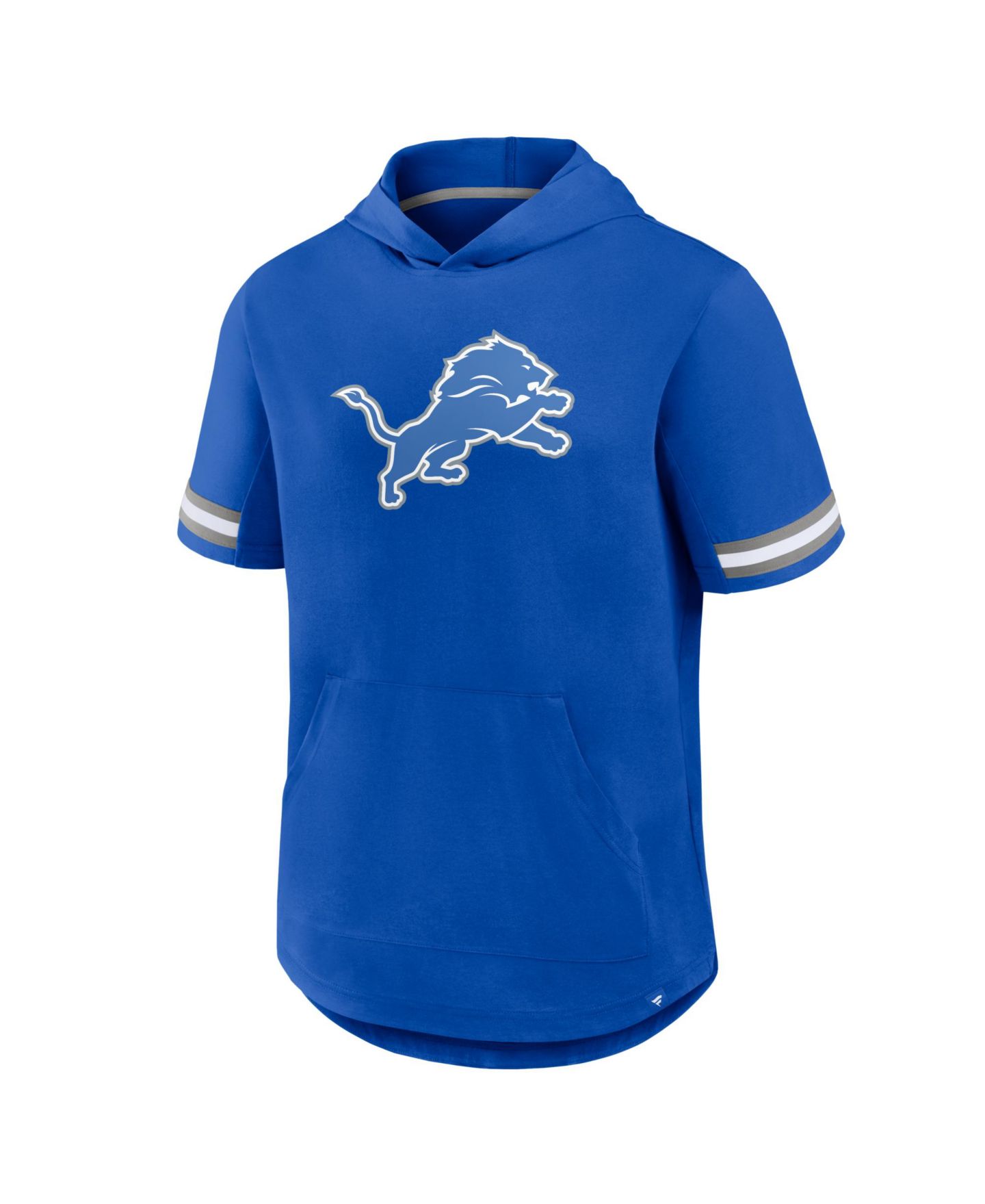 Мужская футболка Fanatics Blue Detroit Lions Optimal Play Short Sleeve Hooded — фото 2