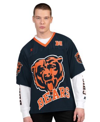 Men's Navy/White Chicago Bears Short Sleeve Long Sleeve T-Shirt