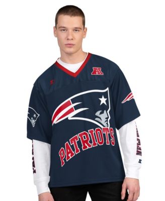 Men's Navy/White New England Patriots Short Sleeve Long Sleeve T-Shirt