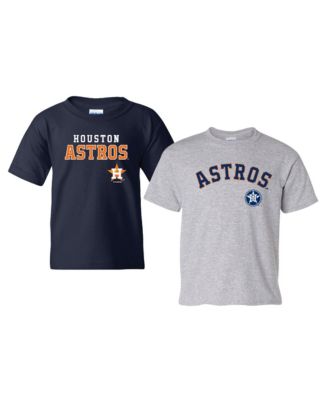 Big Boys and Girls 2-Pack Navy/Heather Gray Houston Astros Cooperstown T-Shirt