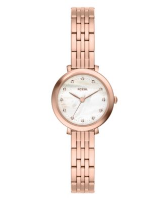 Fossil Women's Heidi Three-Hand Rose Gold-Tone Stainless Steel