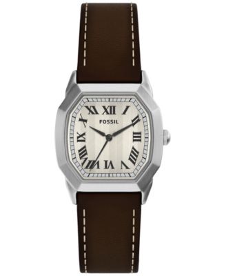 Men's Harlow Three-Hand Brown Leather Watch 33mm