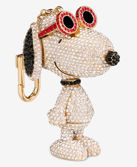 Женские брелоки BaubleBar Peanuts Macy's 100th Thanksgiving Day Parade Snoopy 3D Crystal-Set Bag Charm