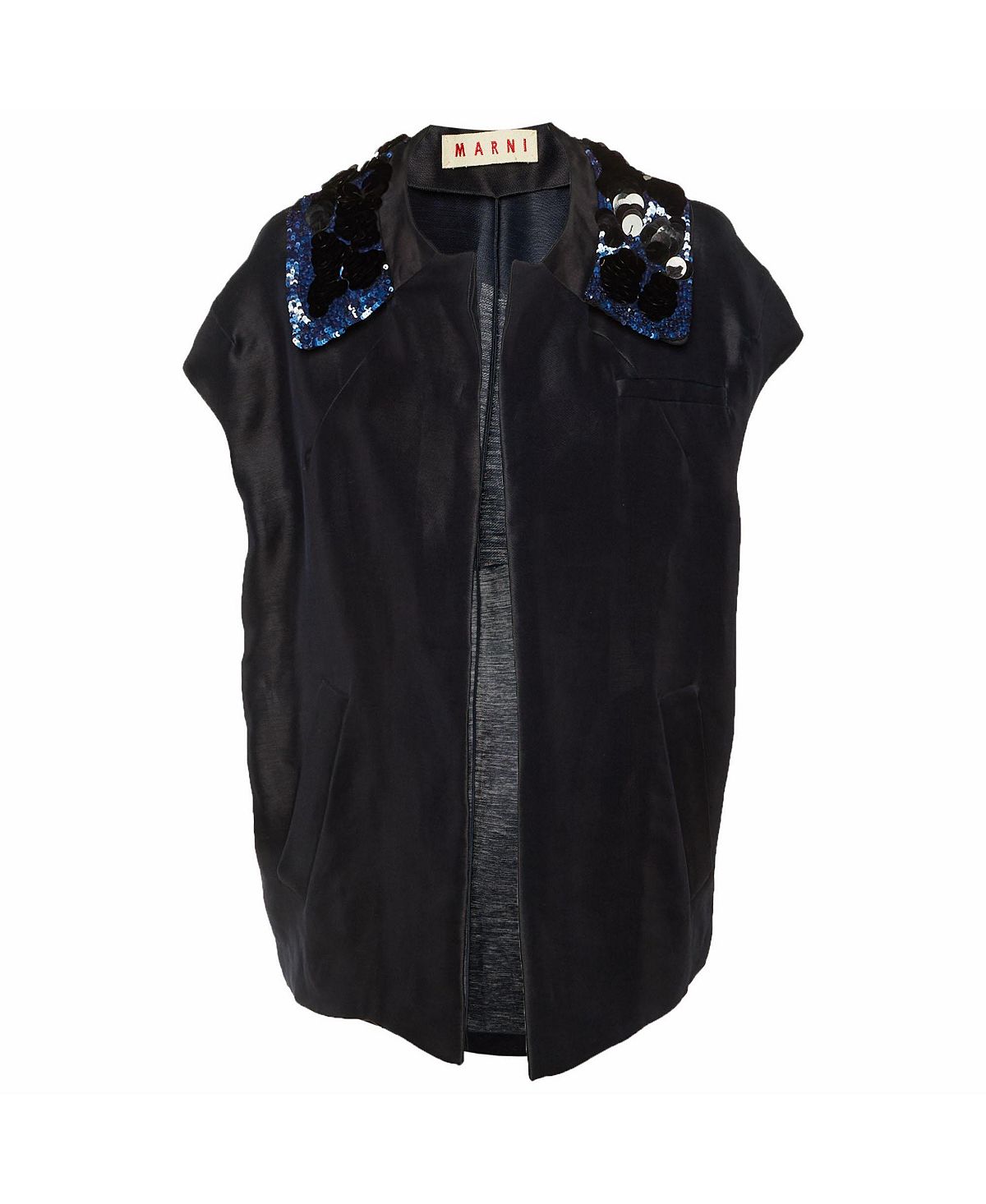 Pre-Owned Marni Women's Embellished Detail Silk and Linen Open Jacket view 1 — MAYCSS fashion products