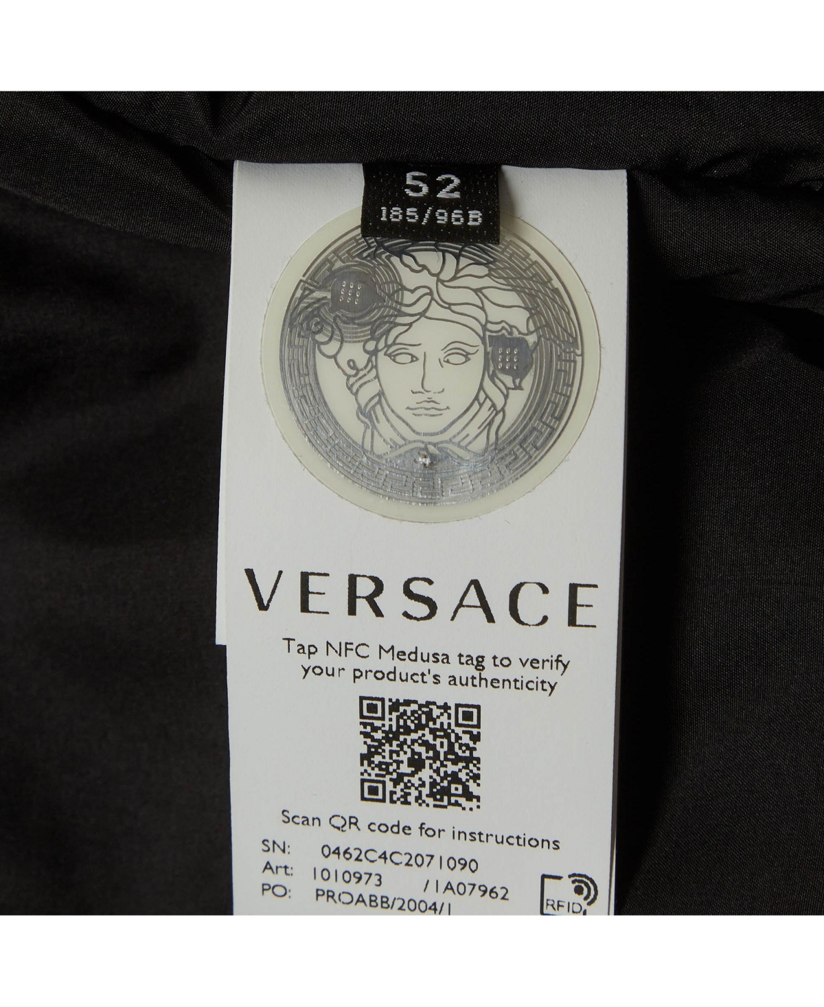 Pre-Owned Versace Women's Teal Nylon Barocco Bomber Jacket