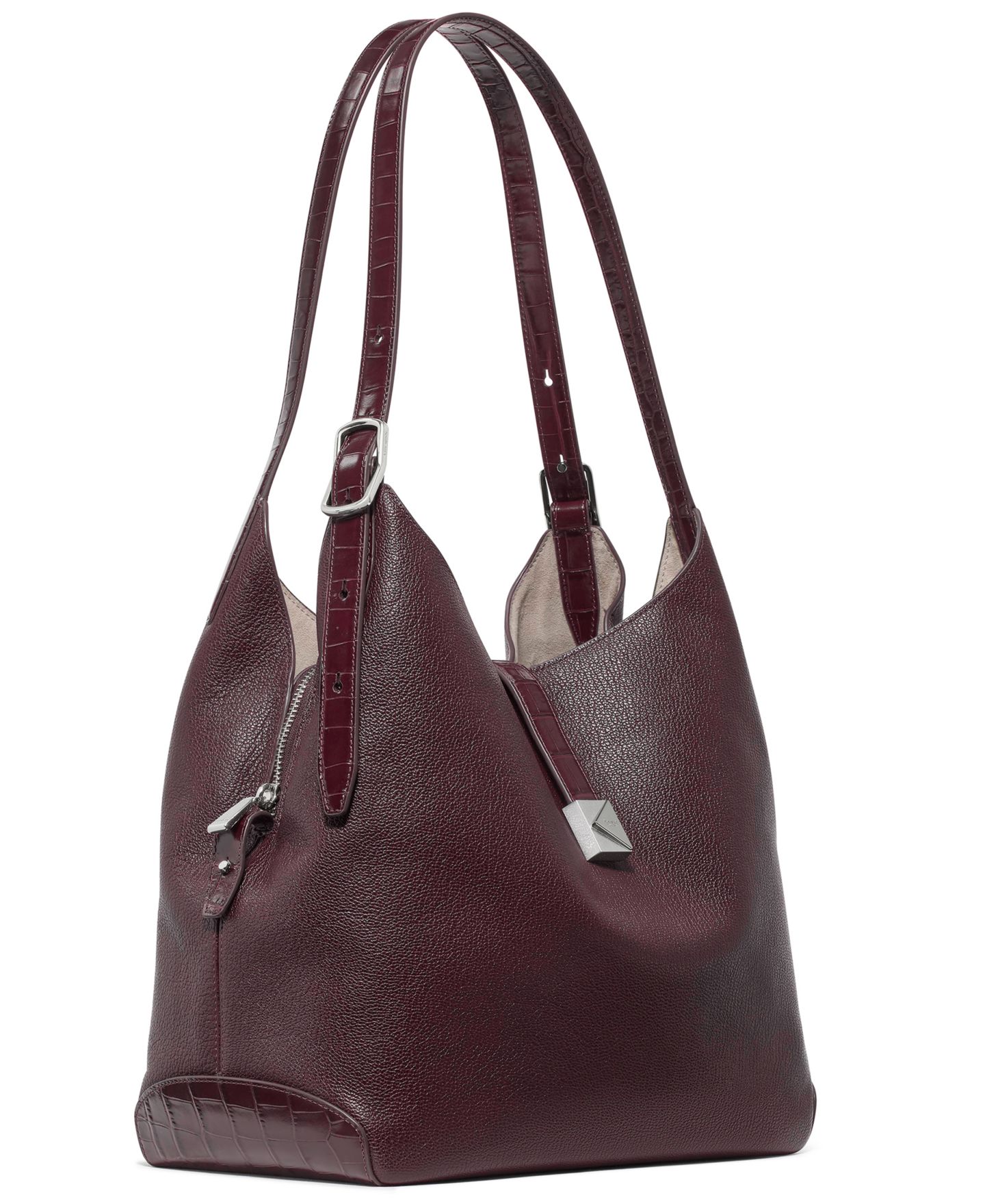 Женская сумка kate spade new york Deco Leather Medium Shoulder, цвет: Ежевичный — фото 4