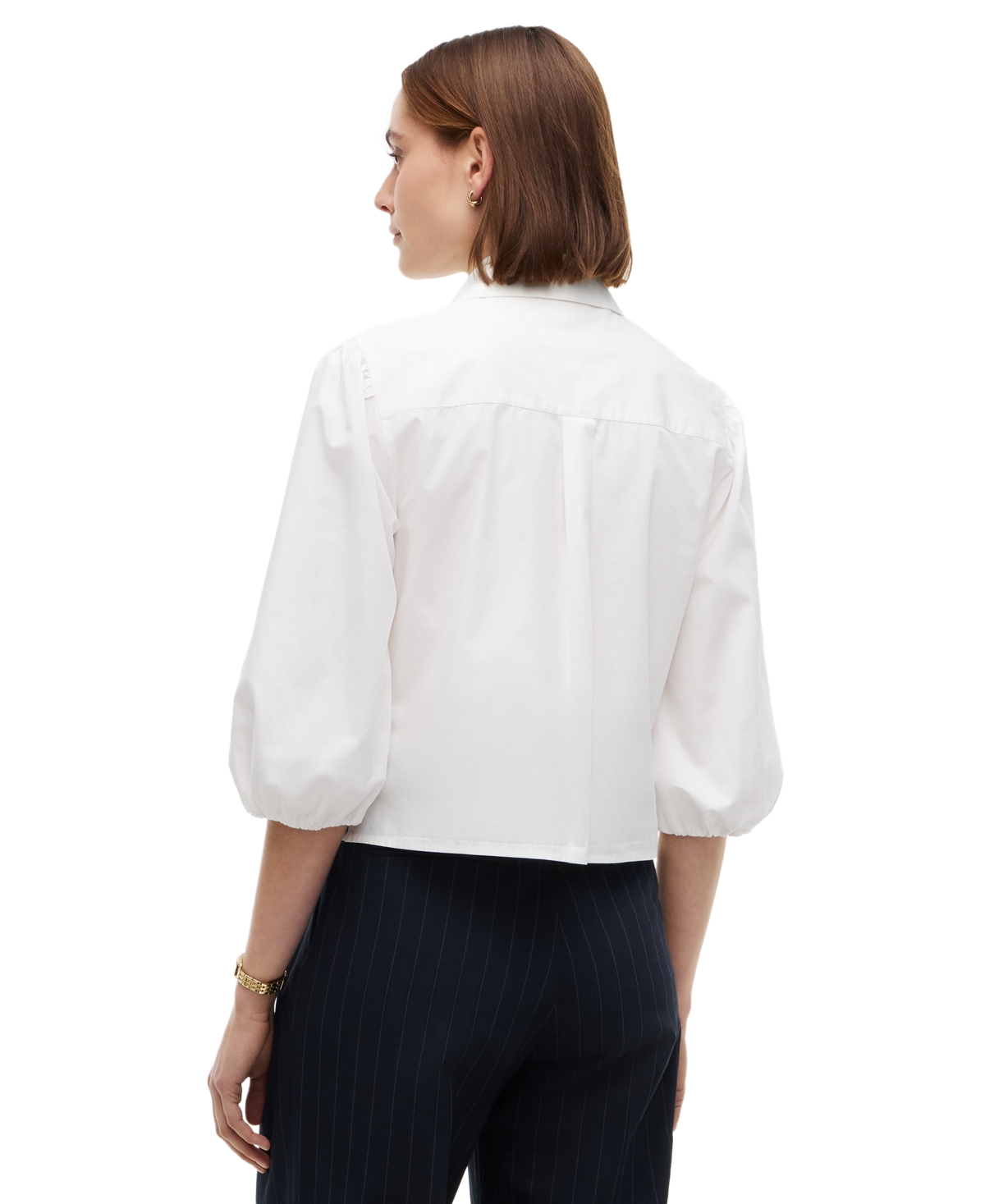 Tommy Hilfiger Women's Puff-Sleeve Button-Front Shirt