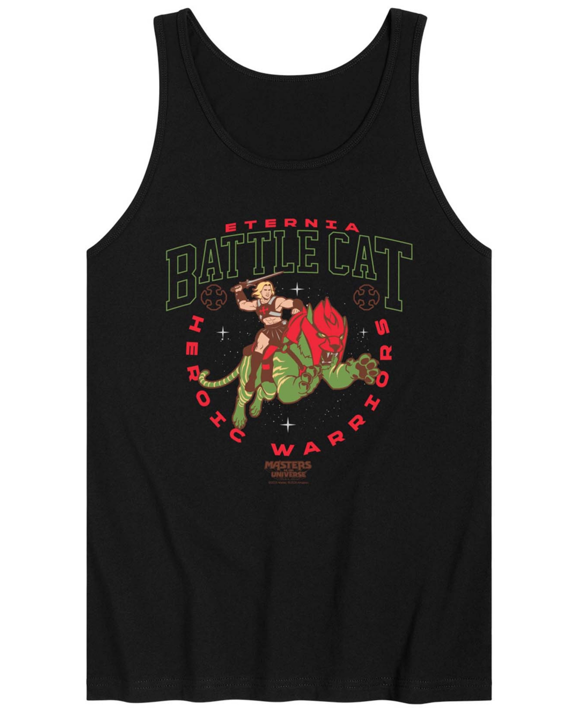 Airwaves Men's Masters Of The Universe Eternia Battle Cat Collegiate Graphic Tank Top In Black