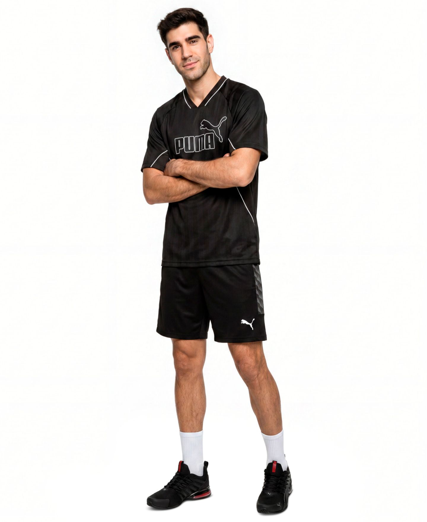 Мужские шорты Puma Athletic Team League Regular-Fit, цвет: Чёрный — фото 2