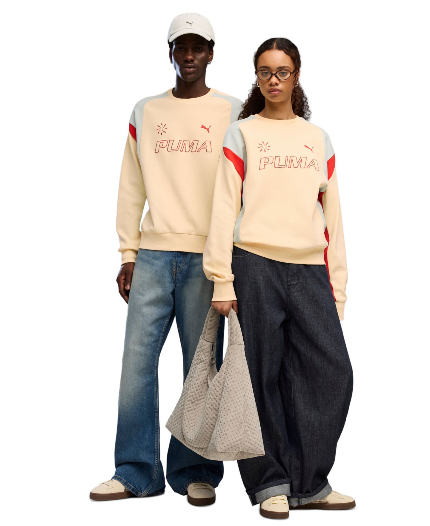 Мужской свитшот Puma Archive Terrace Culture Crewneck, цвет: Buttercream — фото 2
