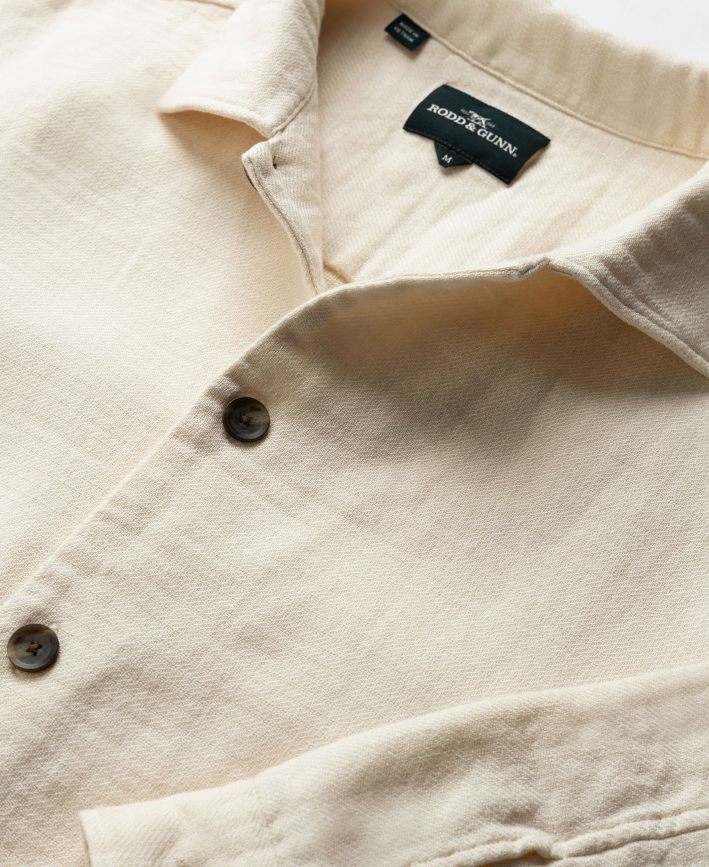 Мужская рубашка Rodd & Gunn Rodd Gunn Newland Pass Cotton Overshirt, цвет: Натуральный — фото 8