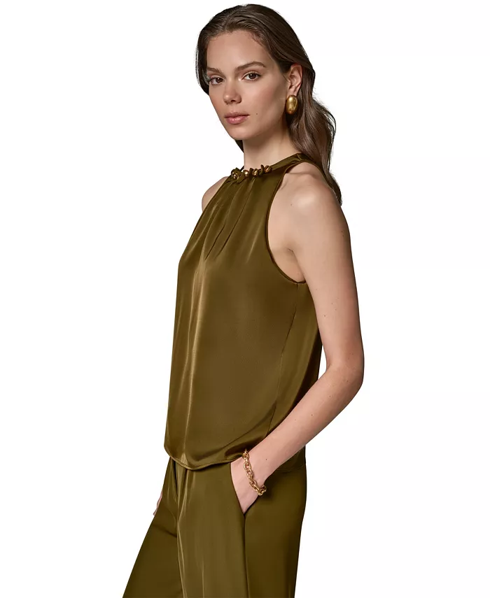 Women's Crewneck Sleeveless Top - thumbnail 3