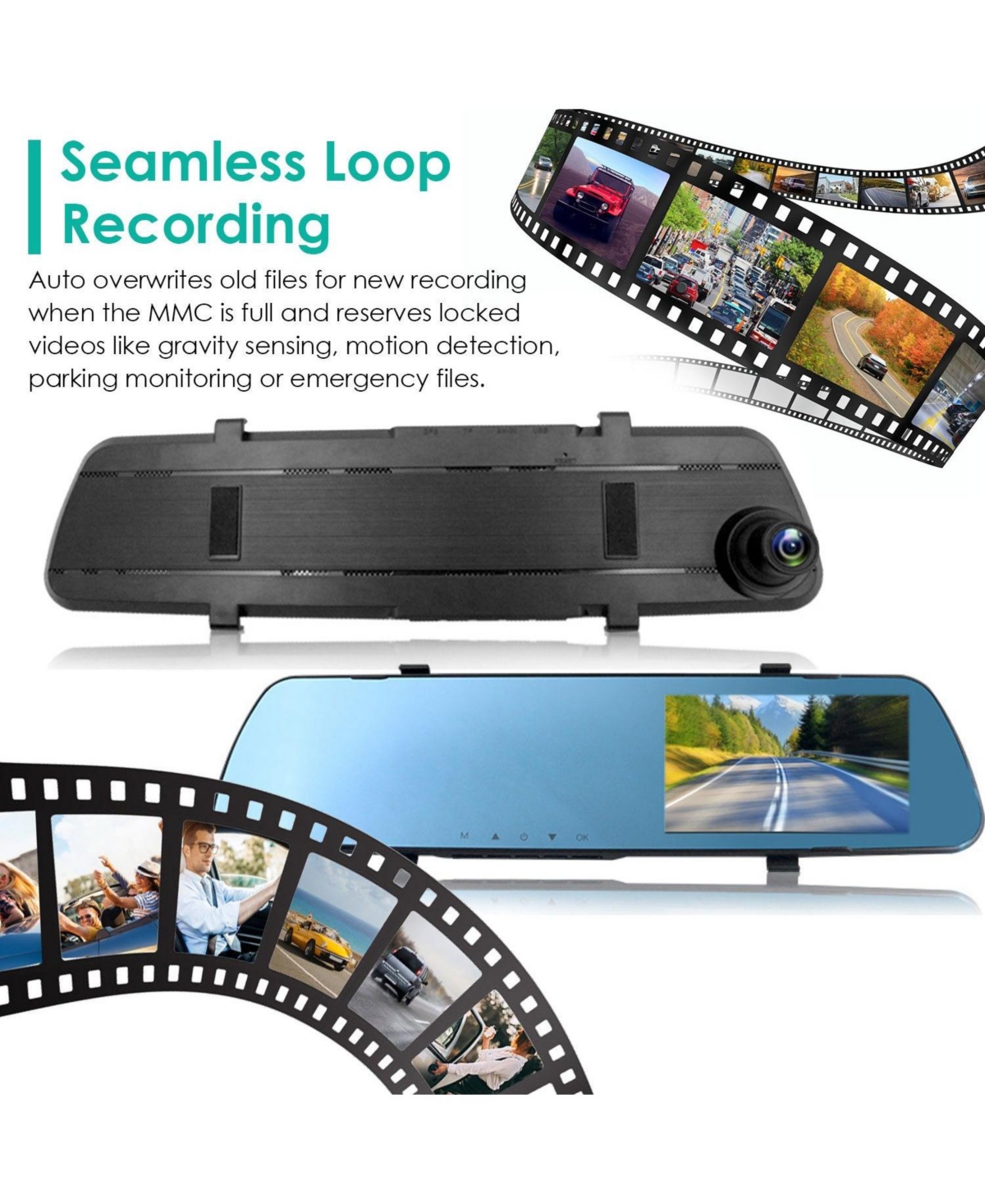 Neewer 1080P Dash Cam with Loop Recording, G-Sensor, Parking Monitor