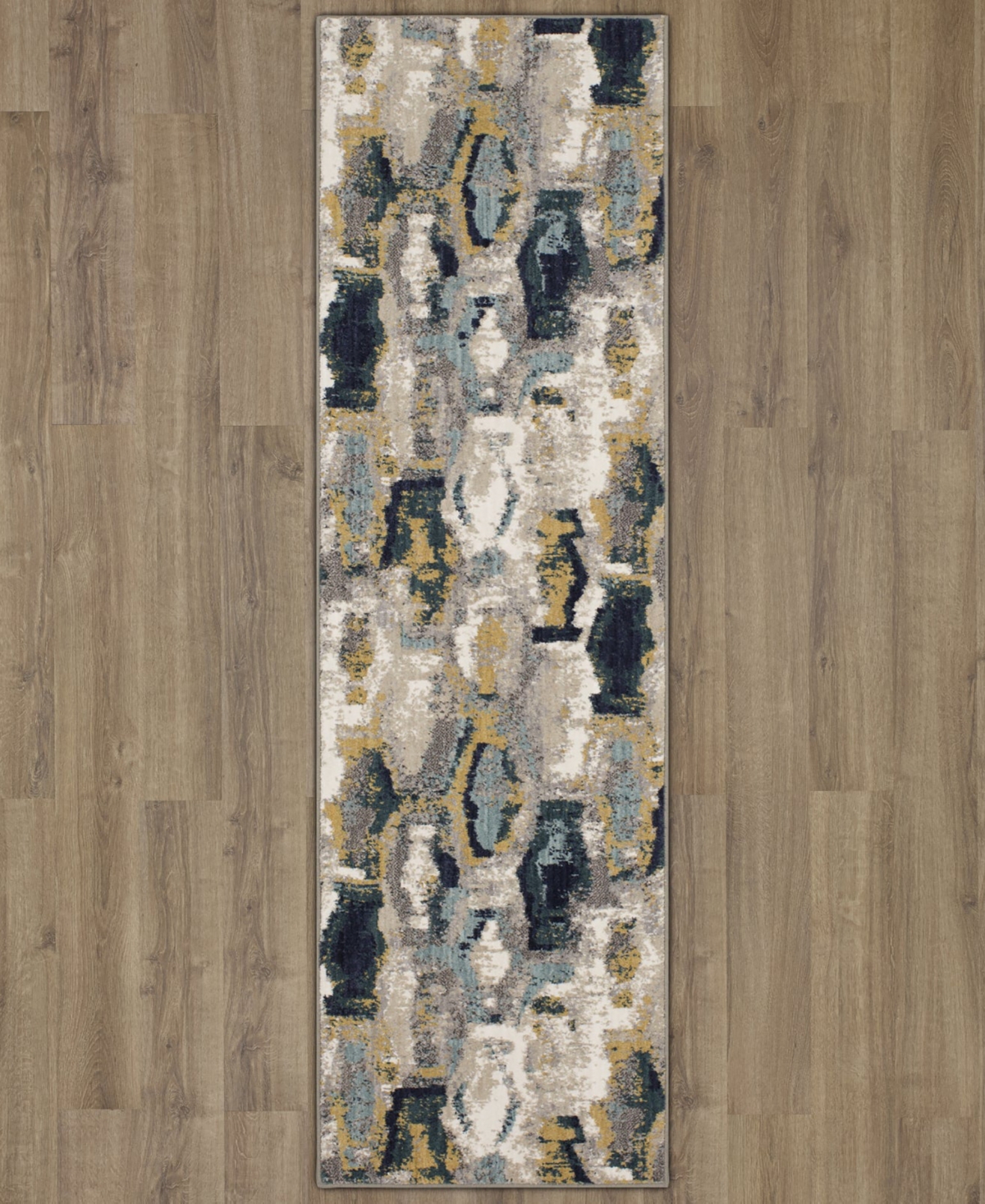 Closeout! Karastan Soiree Gimlet Jade 2'4" x 7'10" Runner Rug