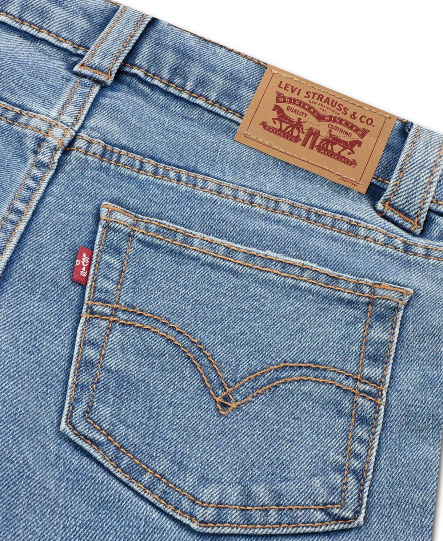 Джинсы Levi's Lace Up High-Rise Straight Jeans для девочек, цвет: Good Grades — фото 4