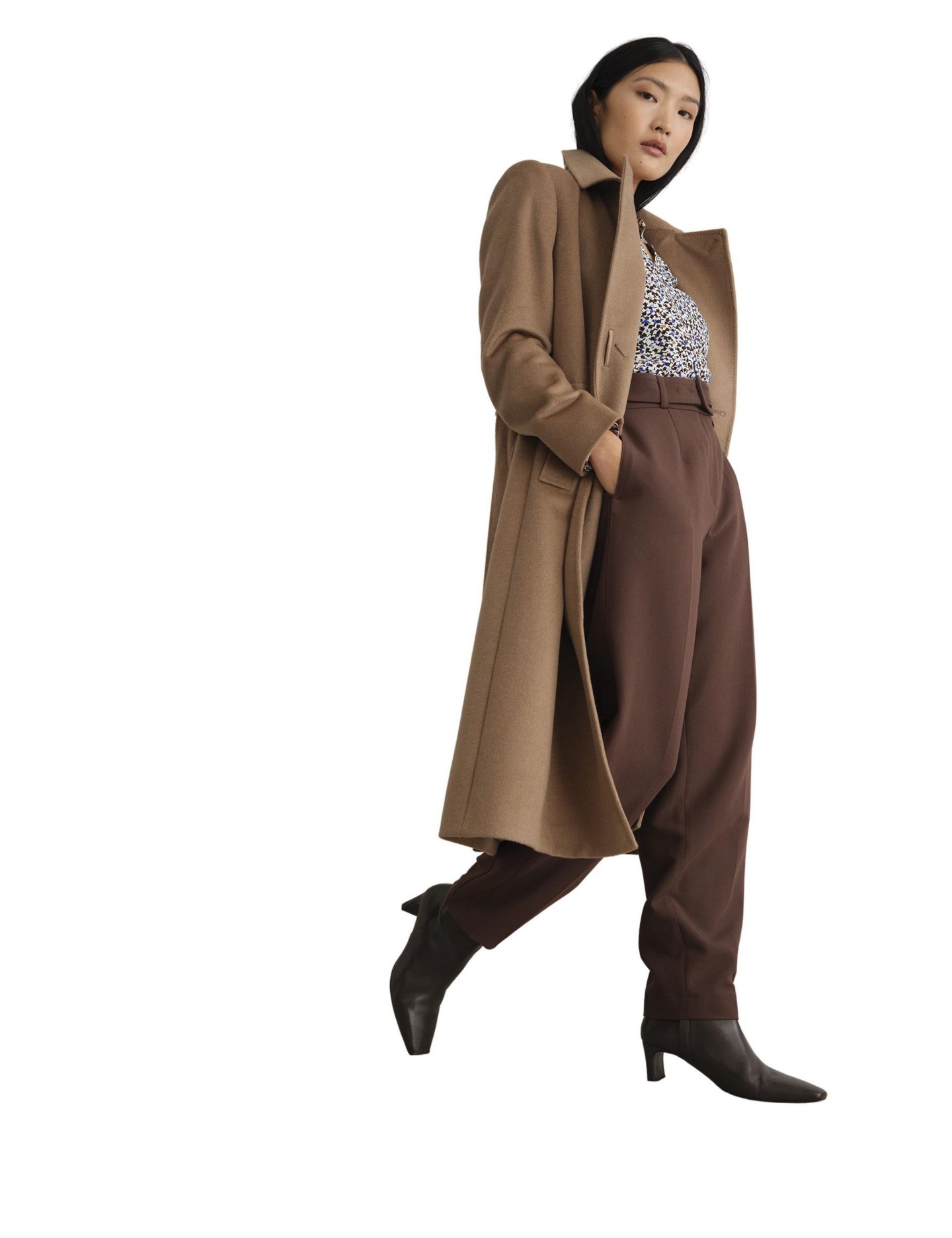 Женская блузка Hobbs London Mila, цвет: Кремовый разноцветный — фото 8