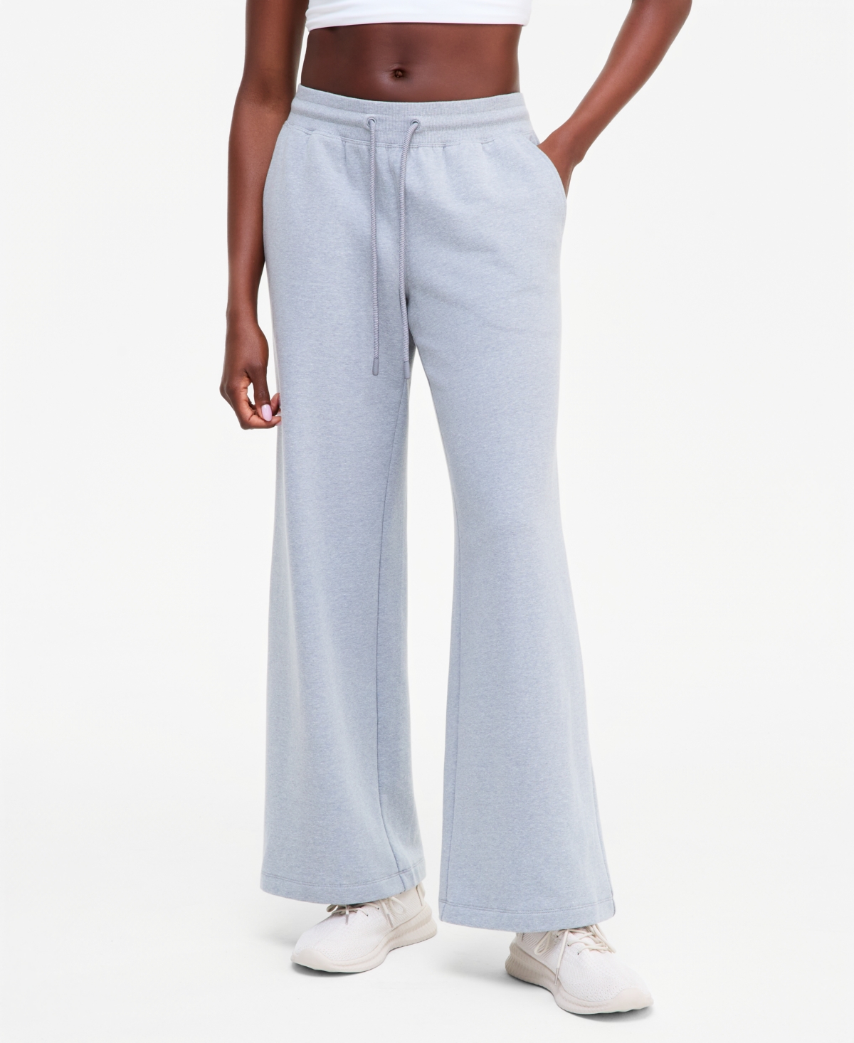 Id Ideology Women's Wide-Leg Fleece Pants, Macy's Exclusive