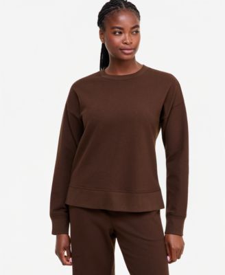 Women's Crewneck Vented-Hem Sweatshirt