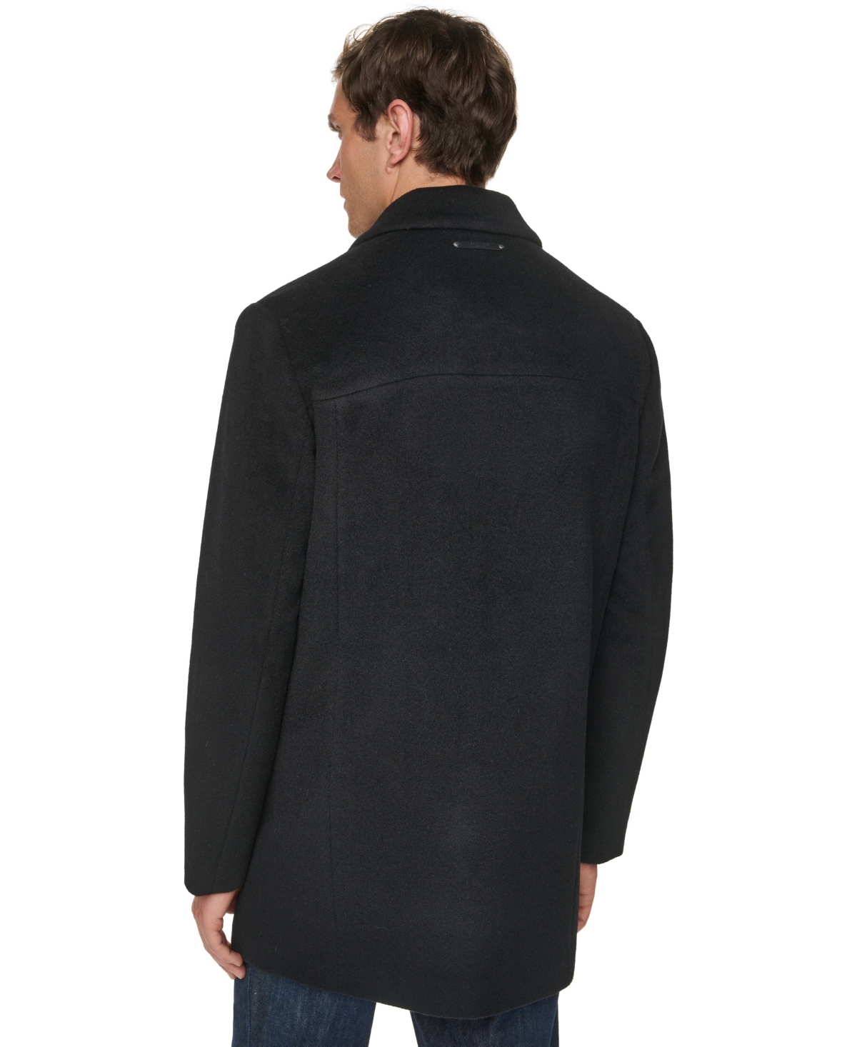 Cole Haan Men's Regular-Fit Cashmere-Wool Blend Single-Breasted Car Coat