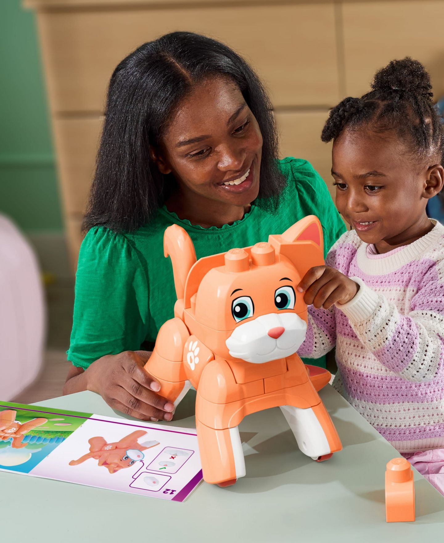 Детский конструктор Mega Bloks Fisher-Price Rolling Kitten 3-in-1 25-Piece Building Set — фото 4