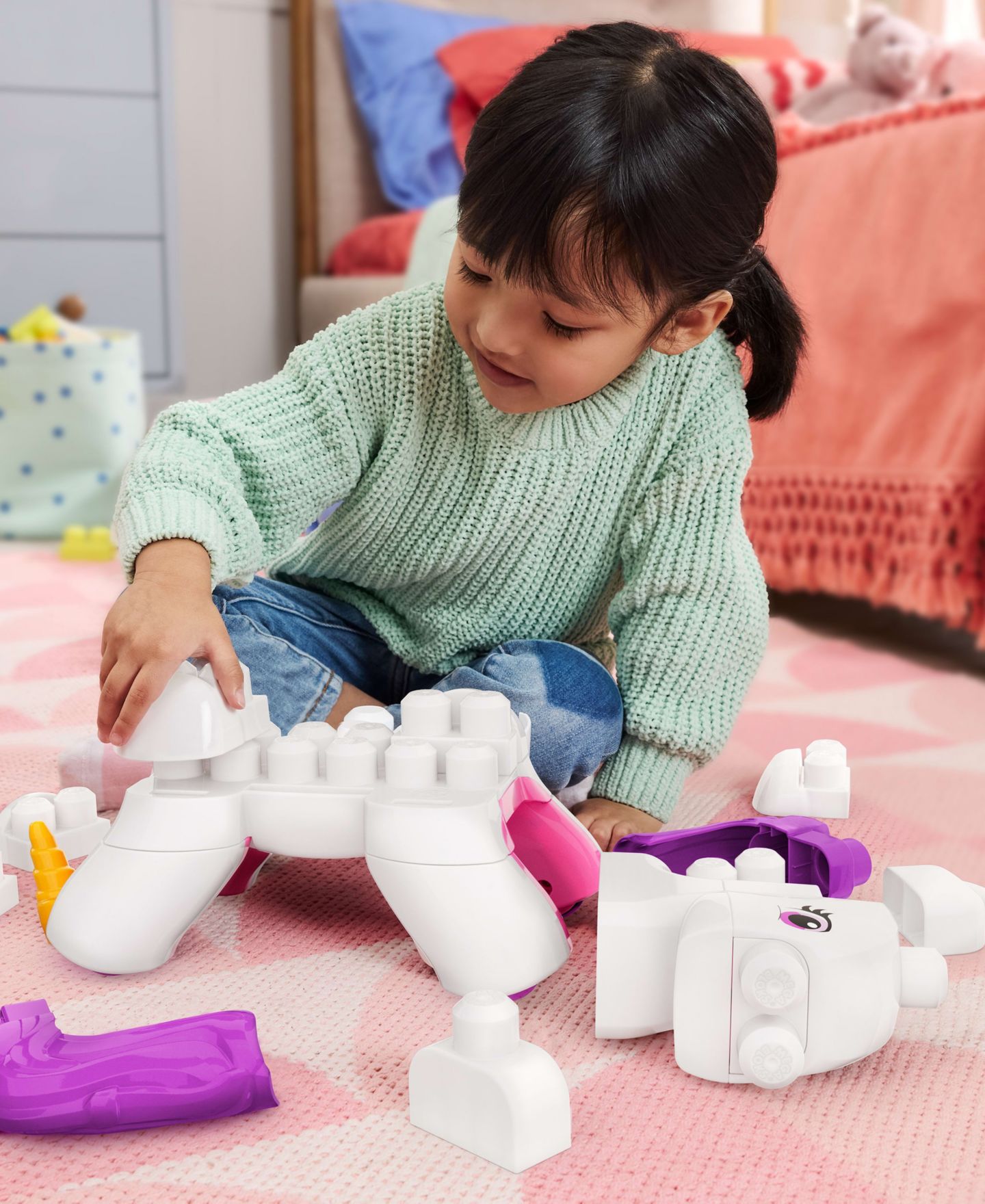 Детский конструктор Mega Bloks Build & Enchant Unicorn 26-Piece Building Set — фото 4