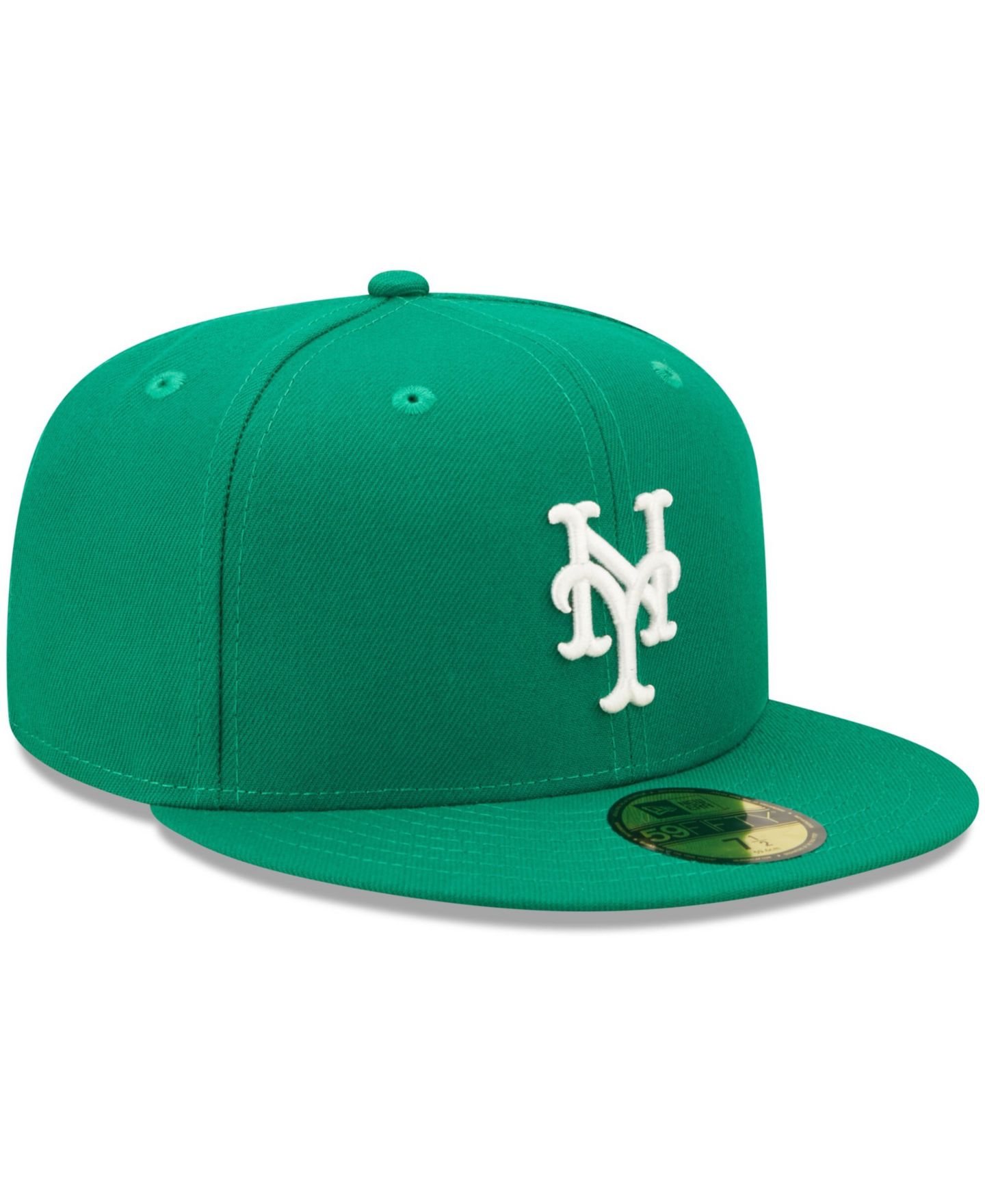 Мужская кепка New Era Kelly Green New York Mets White Logo 59FIFTY Fitted Hat — фото 3