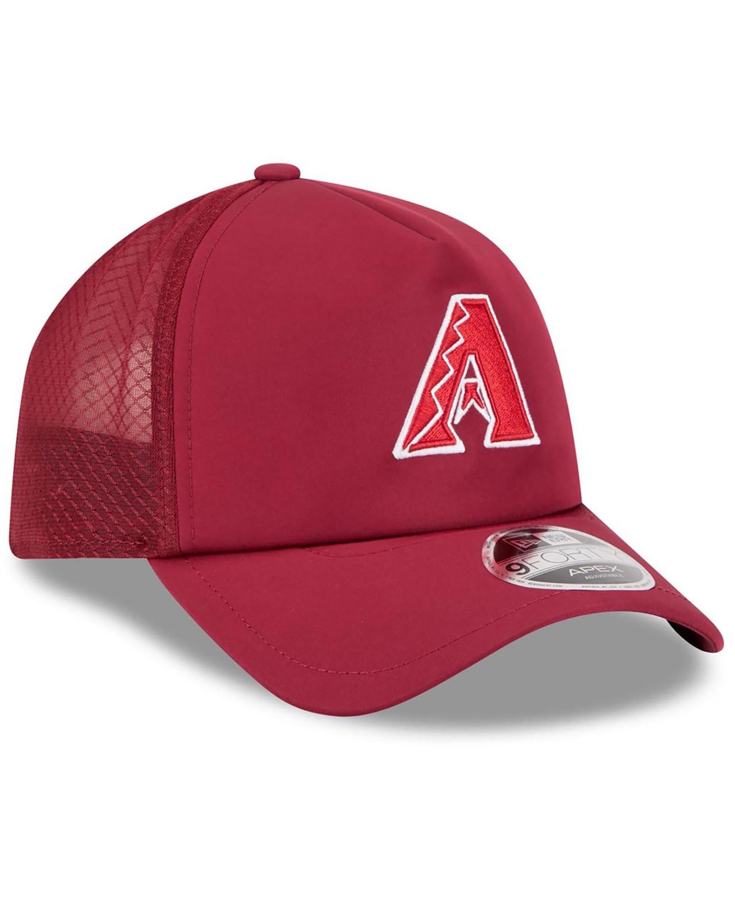 Мужская кепка New Era Dark Red Arizona Diamondbacks 2026 Batting Practice Apex 9FORTY Adjustable Trucker Hat — фото 3