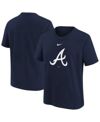 Big Boys and Girls Navy Atlanta Braves Large Logo T-Shirt