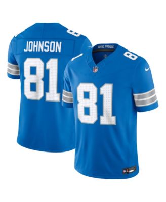 Men's Calvin Johnson Blue Detroit Lions Vapor F.U.S.E. Stitched Retired Limited Jersey