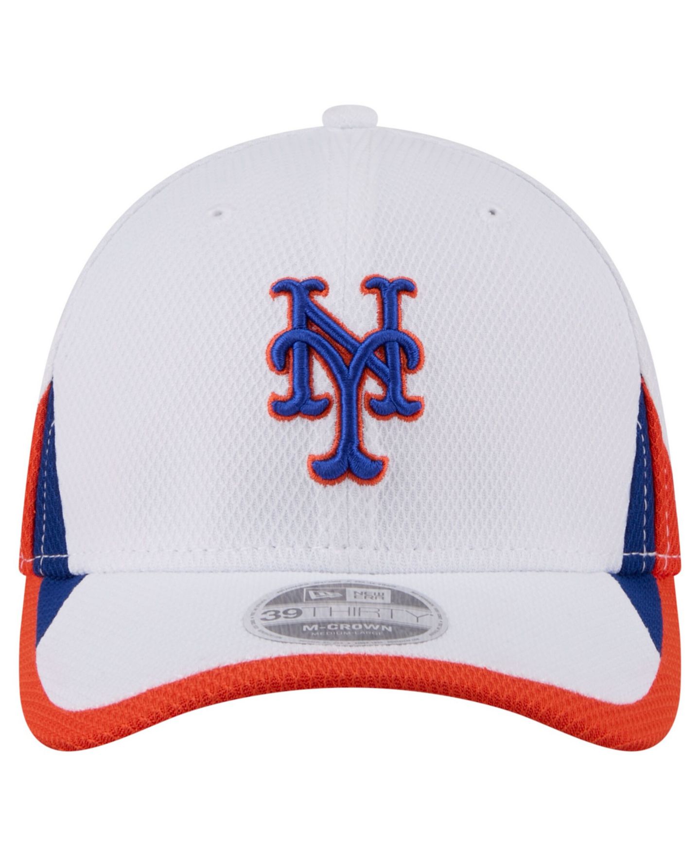 Мужская кепка New Era White New York Mets Cut n Sew 39THIRTY Flex Hat — фото 2