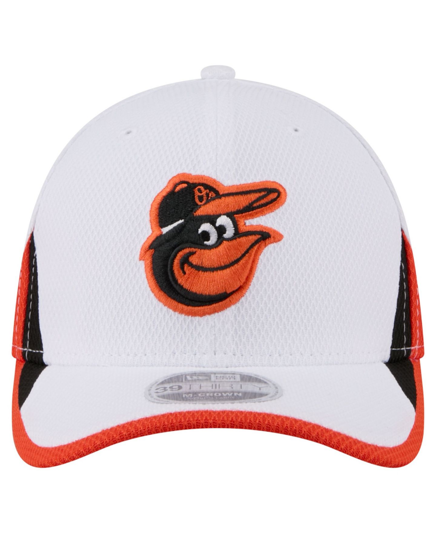 Мужская кепка New Era White Baltimore Orioles Cut n Sew 39THIRTY Flex Hat — фото 2