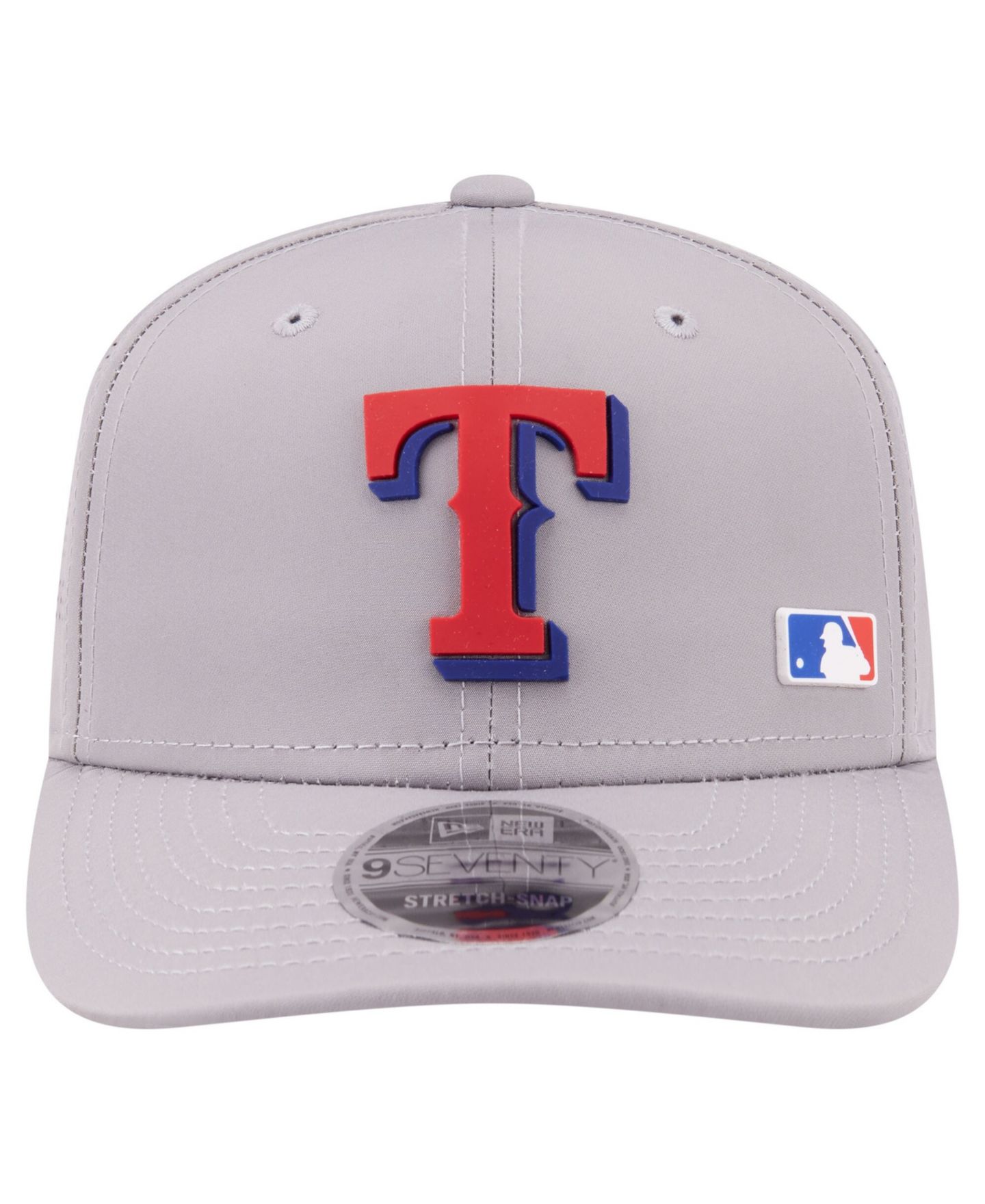 Мужская кепка New Era Gray Texas Rangers Laser Perforated 9SEVENTY Adjustable Hat — фото 2