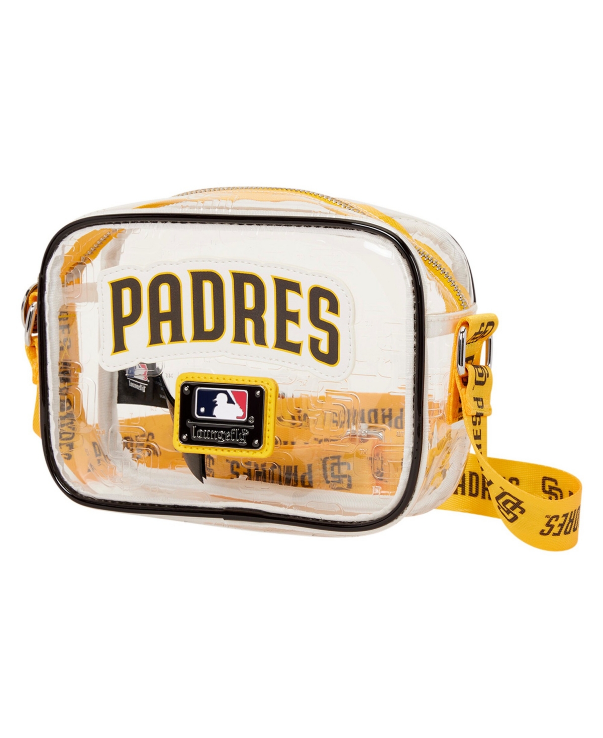 Loungefly San Diego Padres Clear All Over Logo Crossbody Bag