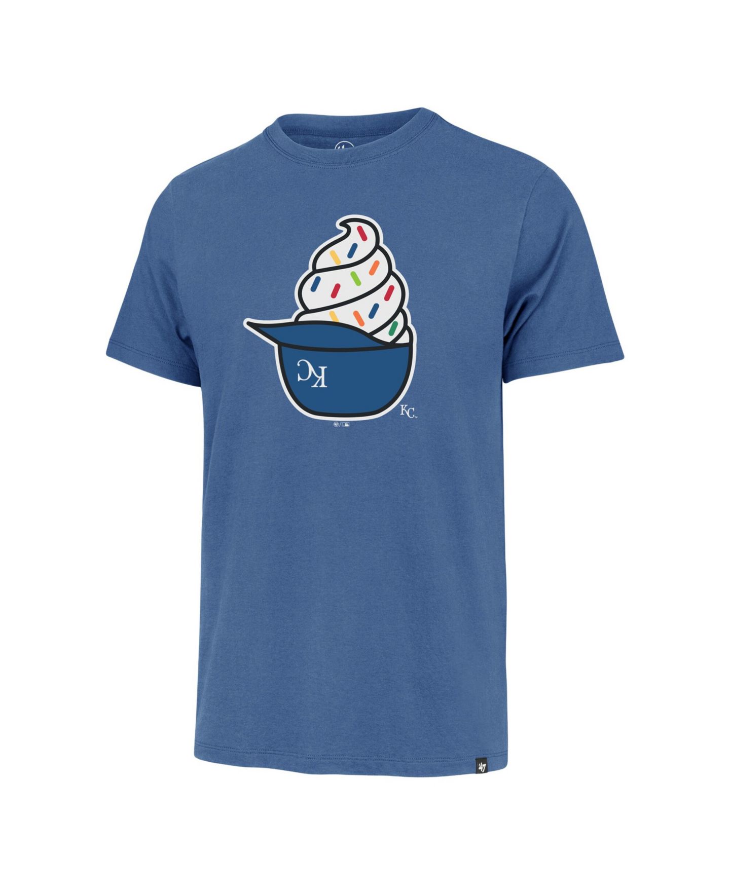Мужская футболка '47 Brand Royal Kansas City Royals Ice Cream Helmet Franklin — фото 2