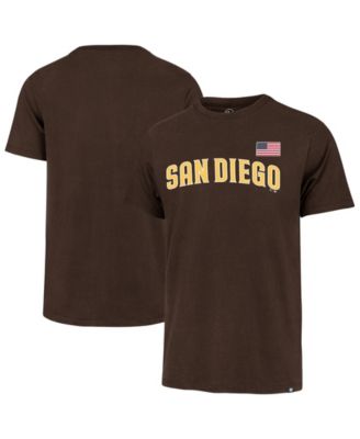 Men's Brown San Diego Padres Heritage U.S. Flag T-Shirt