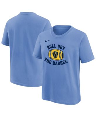Big Boys and Girls Light Blue Milwaukee Brewers Hometown Collection T-Shirt
