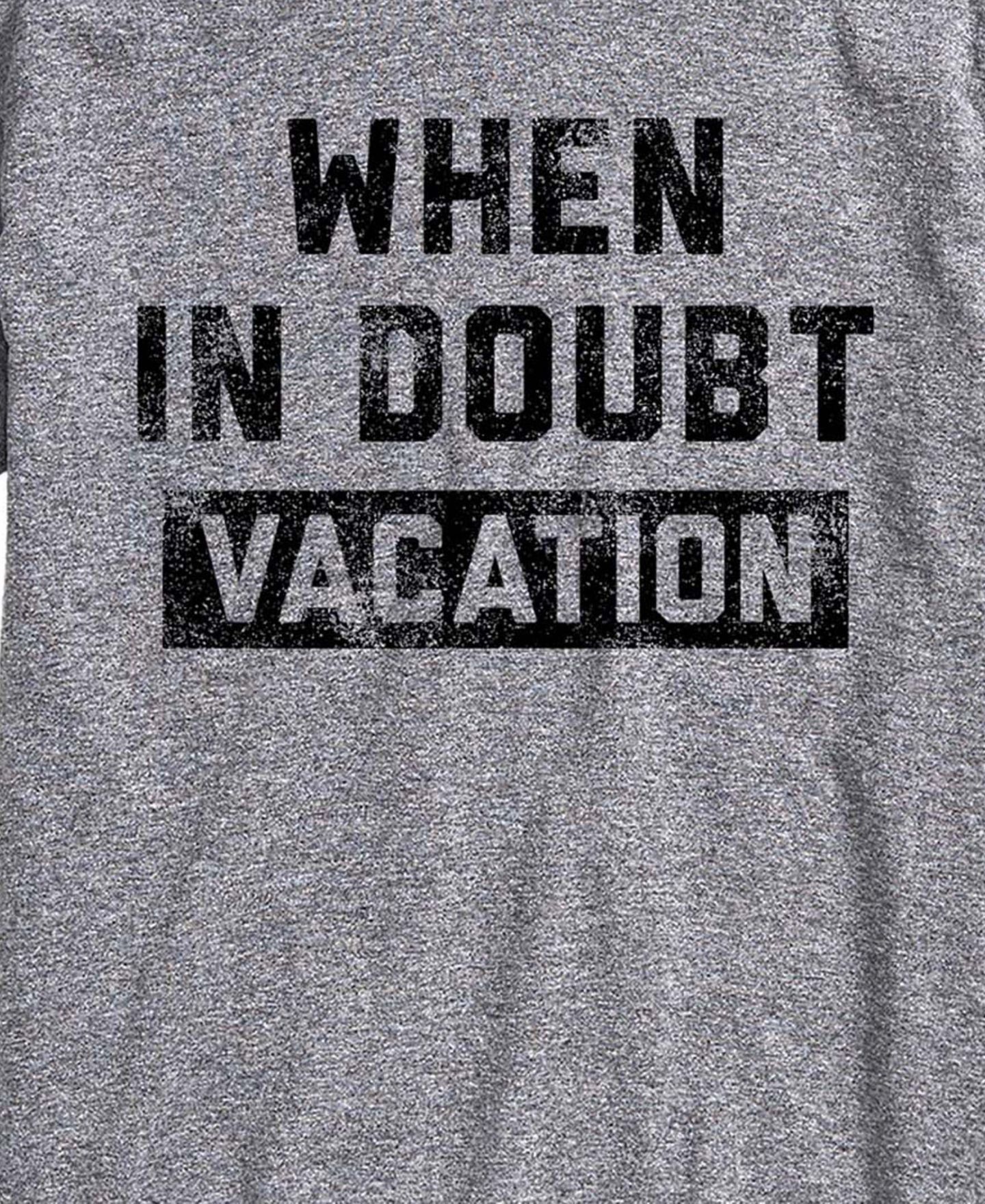 Мужская футболка AIRWAVES Instant Message When In Doubt Vacation Graphic, цвет: Меланжевый — фото 3