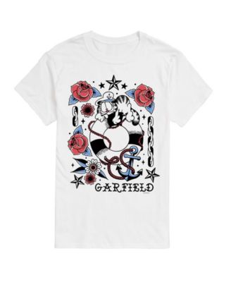 Men's Garfield Tattoo Flash Graphic T-Shirt