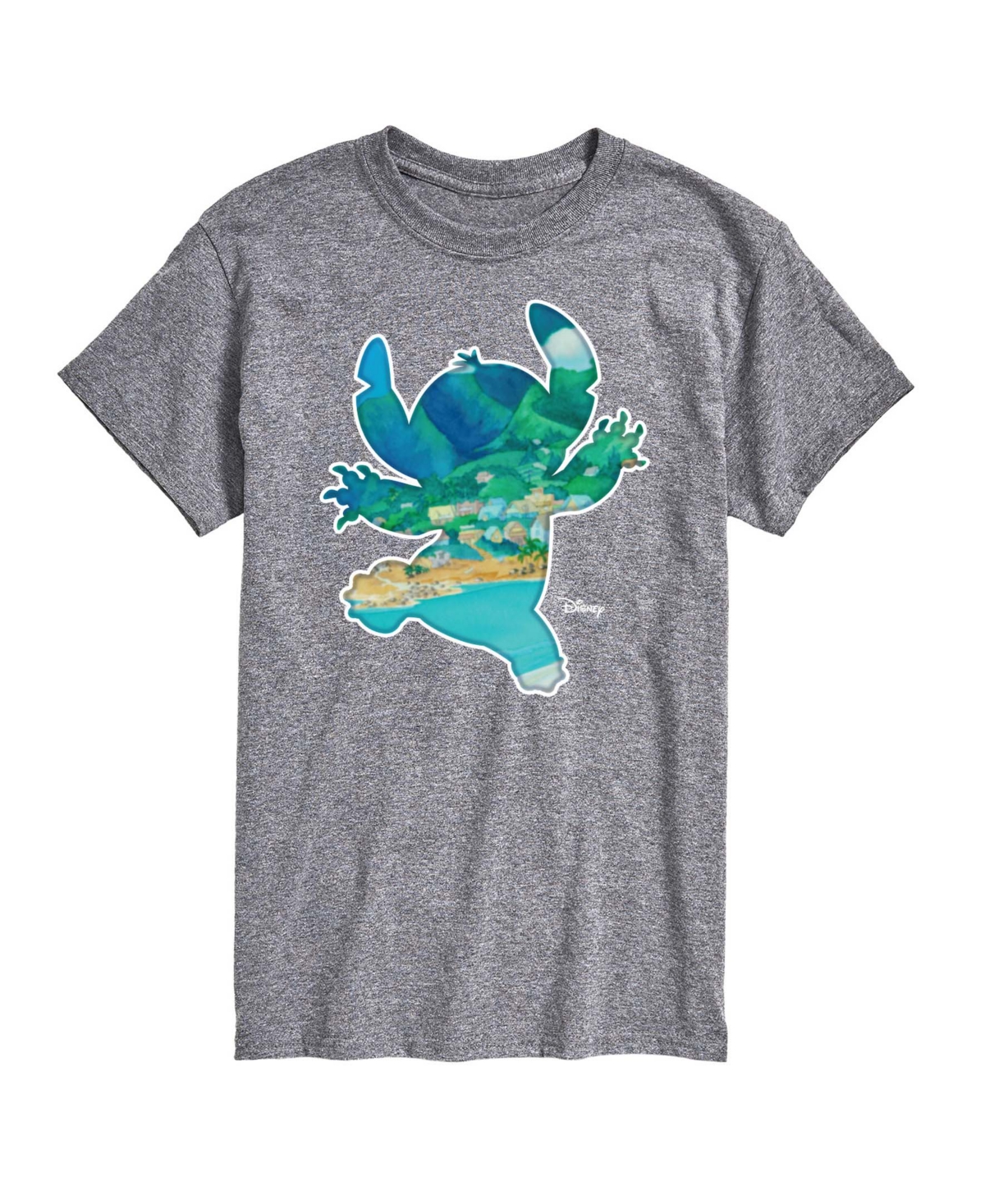 Airwaves Men's Lilo And Stitch Silhouette Scene Graphic T-Shirt