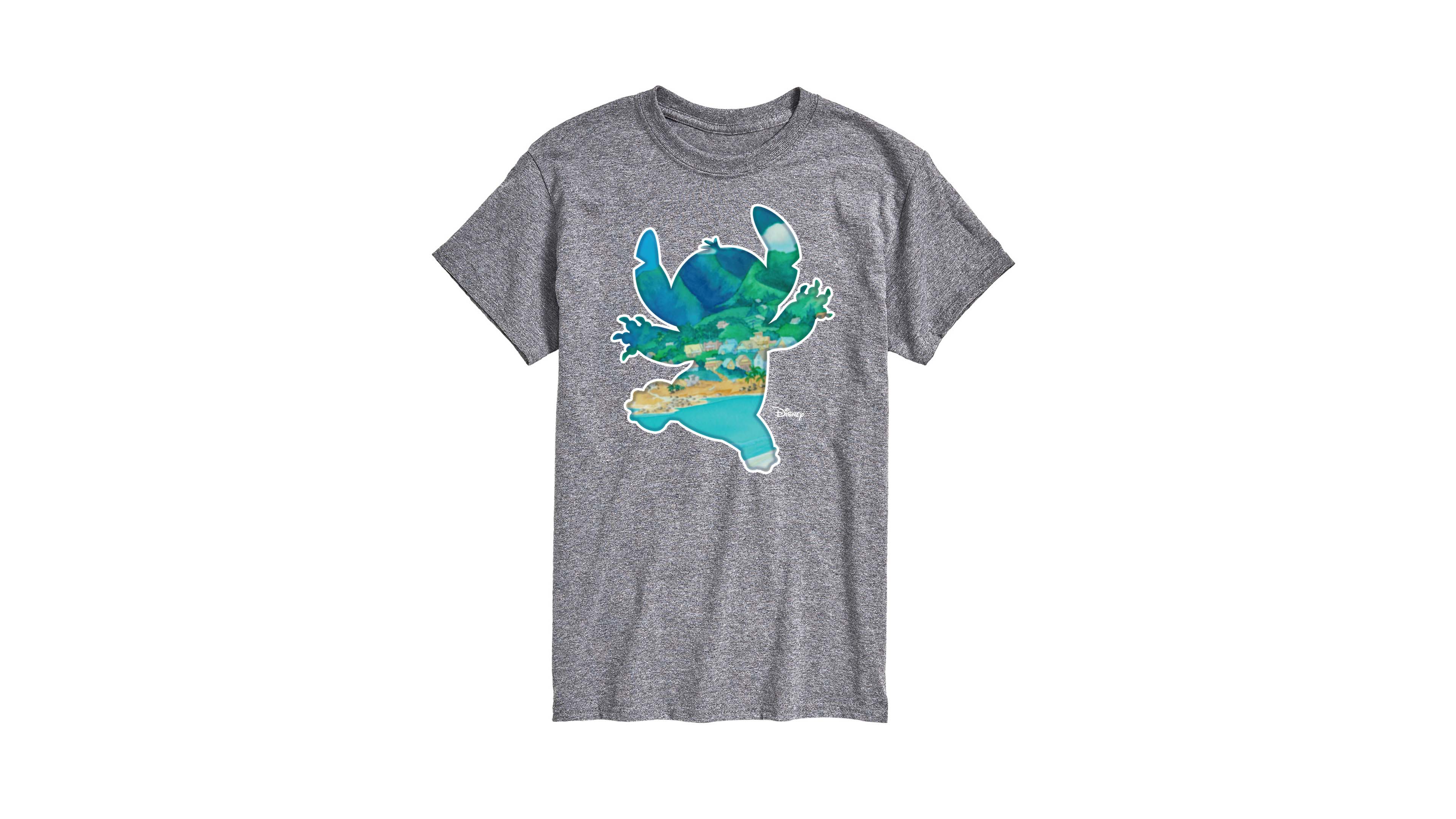 Airwaves Men's Lilo And Stitch Silhouette Scene Graphic T-Shirt