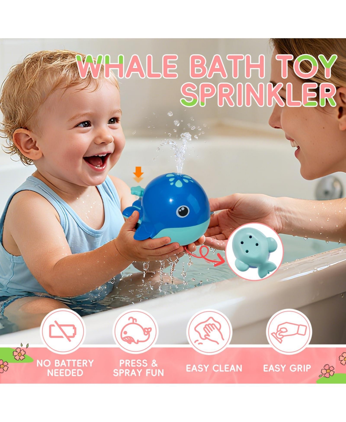 Gnuadz 17Pieces Bath Toy Watering Can Set Interactive Pool Play