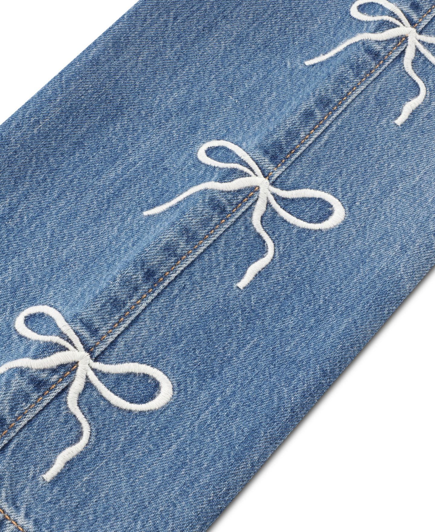 Джинсы abercrombie kids Bow Baggy Jeans для девочек-малышей, цвет: Синий — фото 5