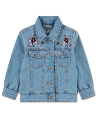 Toddler Girls' 2T-5T Embroidered Denim Jacket